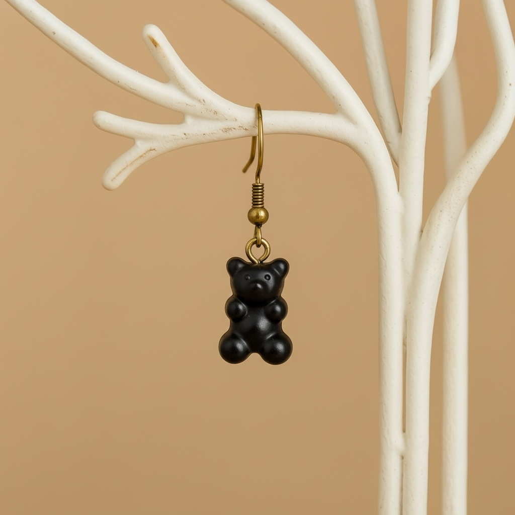 Gummy Bear Jelibon Ayıcık Küpe - Reçine El Yapımı