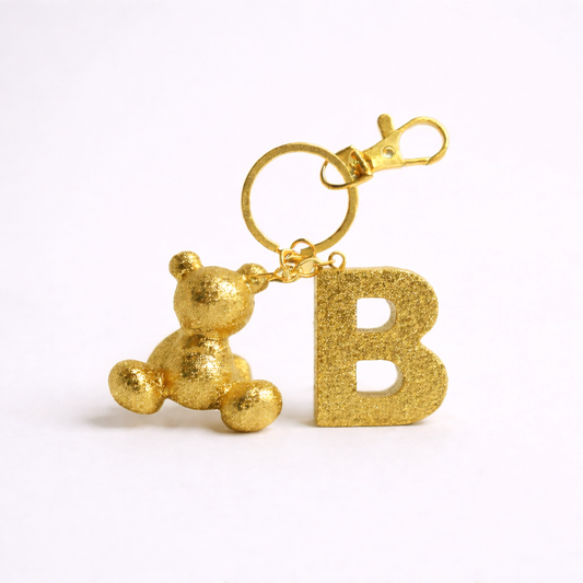 B Harfi Reçine Ayıcık Anahtarlık