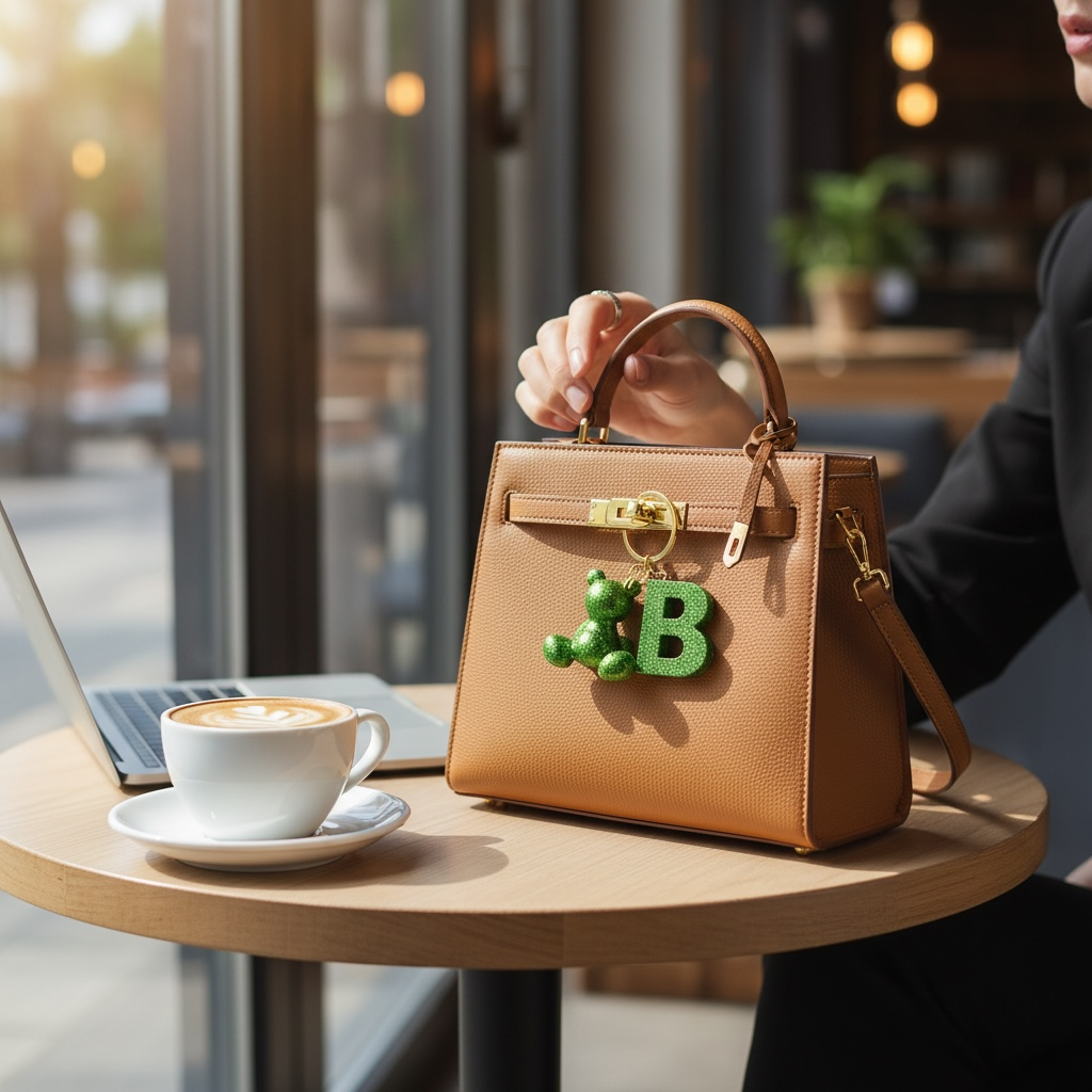 B Harfi Reçine Ayıcık Anahtarlık