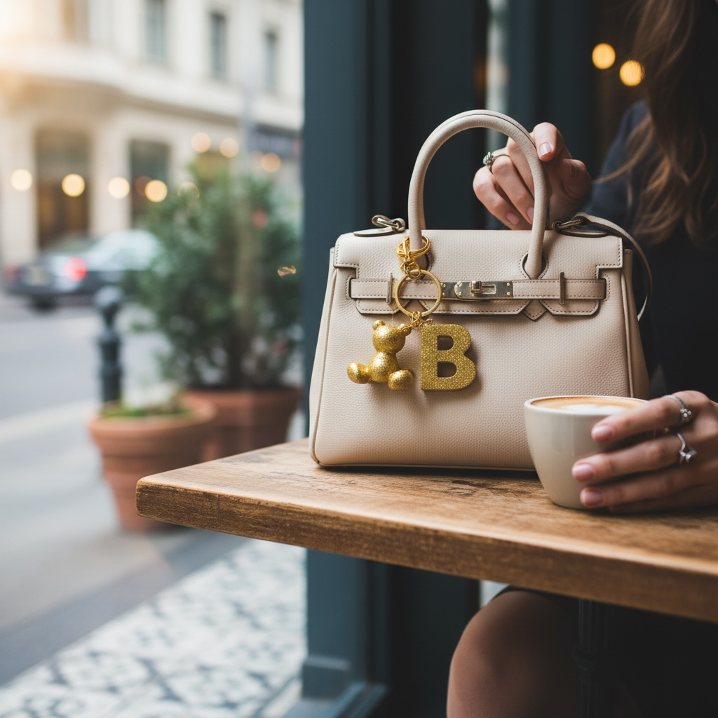 B Harfi Reçine Ayıcık Anahtarlık