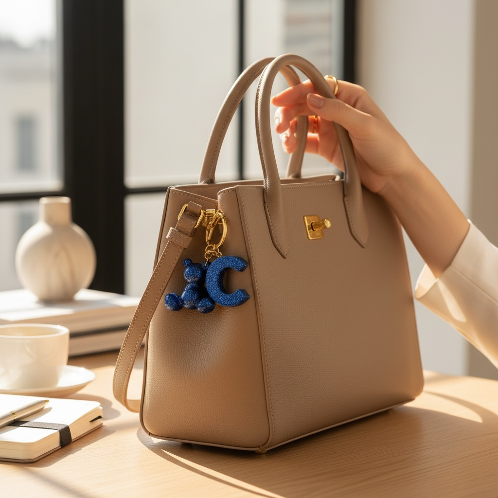 C Harfi Reçine Ayıcık Anahtarlık