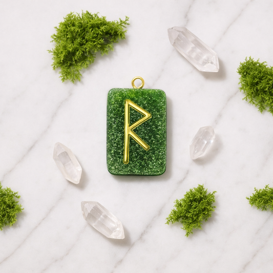 Raidho Rune Reçine Kolye Ucu