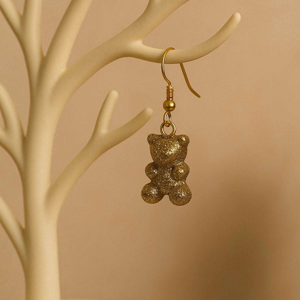 Gummy Bear Jelibon Ayıcık Küpe - Reçine El Yapımı