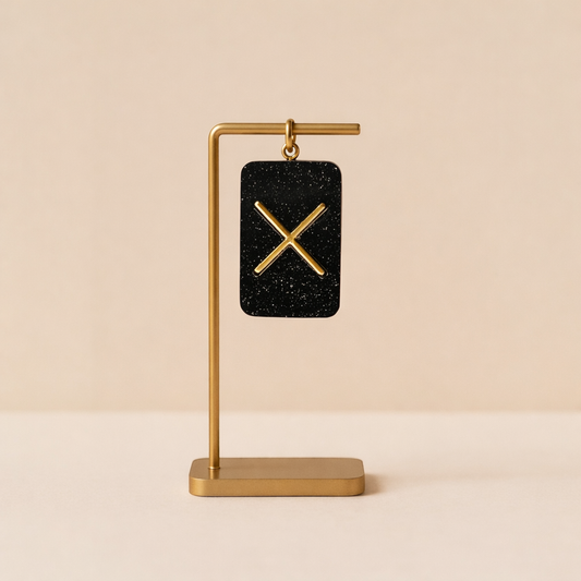 Gebo Rune Kolye – Ortaklık, Aşk ve Hediye  Enerji Amulets I El Yapımı Reçine Kolye Ucu