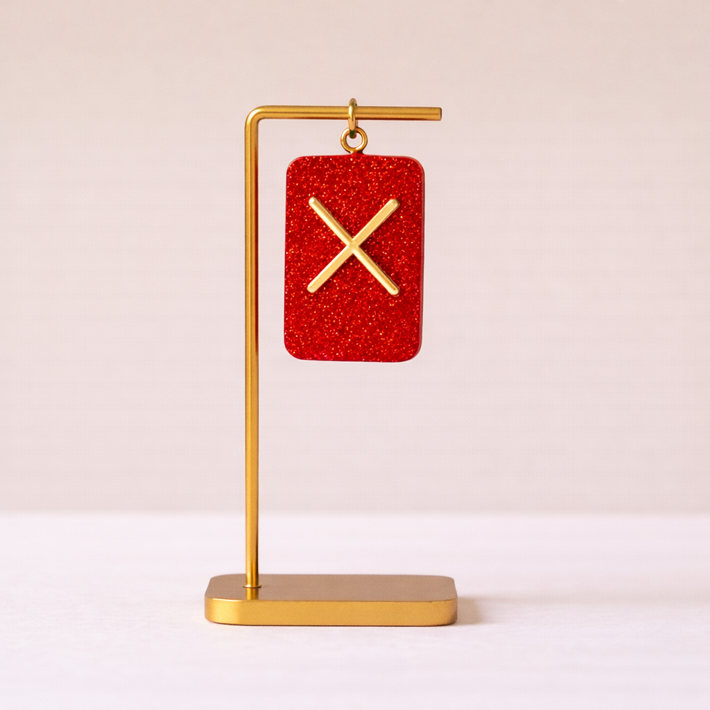 Gebo Rune Kolye – Ortaklık, Aşk ve Hediye  Enerji Amulets I El Yapımı Reçine Kolye Ucu