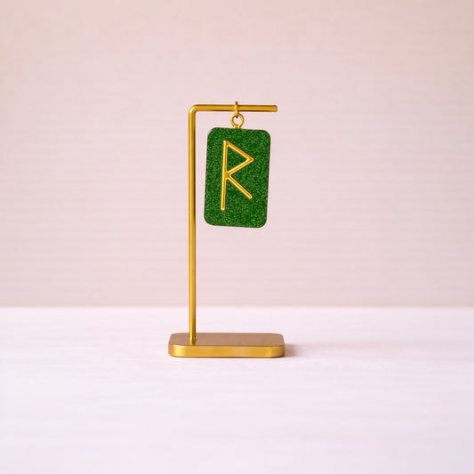 Raidho Rune Kolye – Yolculuk, Hareket ve Yaşam Döngüsü I Enerji Amulets I El Yapımı Reçine Kolye Ucu