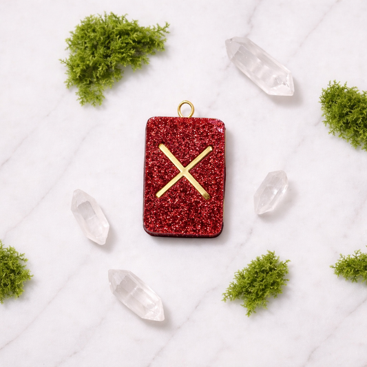 Gebo Rune El Yapımı Reçine Kolye Ucu