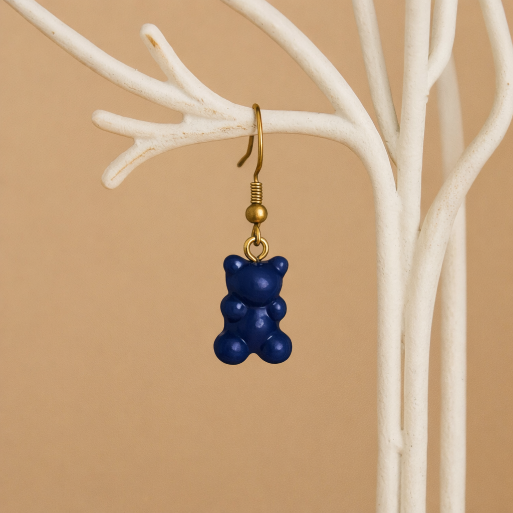 Gummy Bear Jelibon Ayıcık Küpe - Reçine El Yapımı