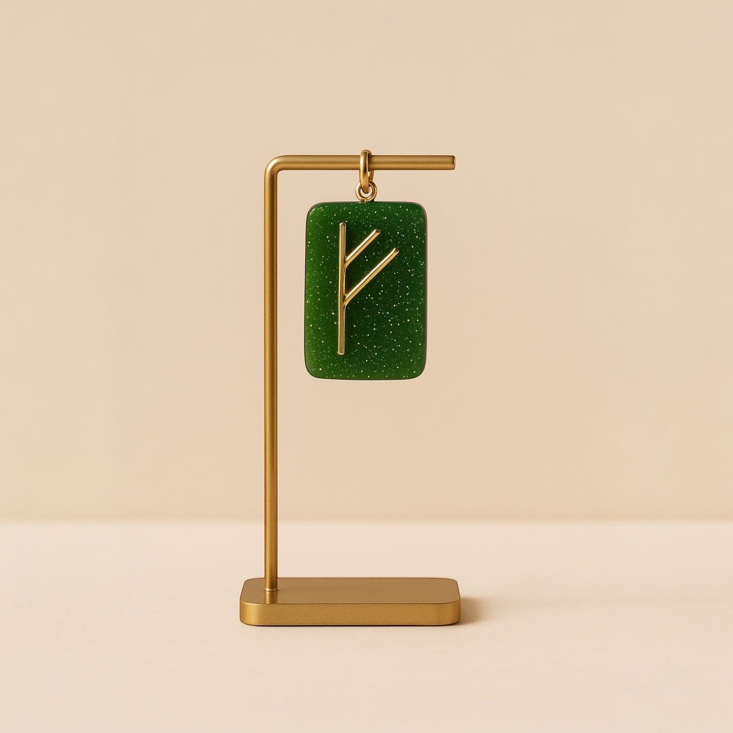 Fehu Rune Kolye Ucu - Zenginlik ve Şans Tılsımı - Viking Kolye