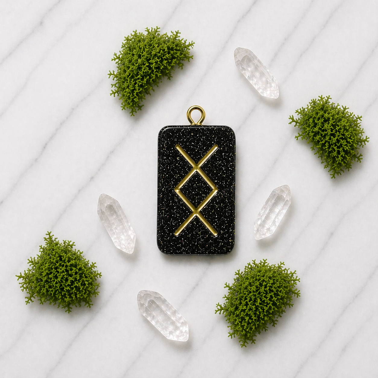 Ingwas Rune El Yapımı Reçine Rün Kolye Ucu