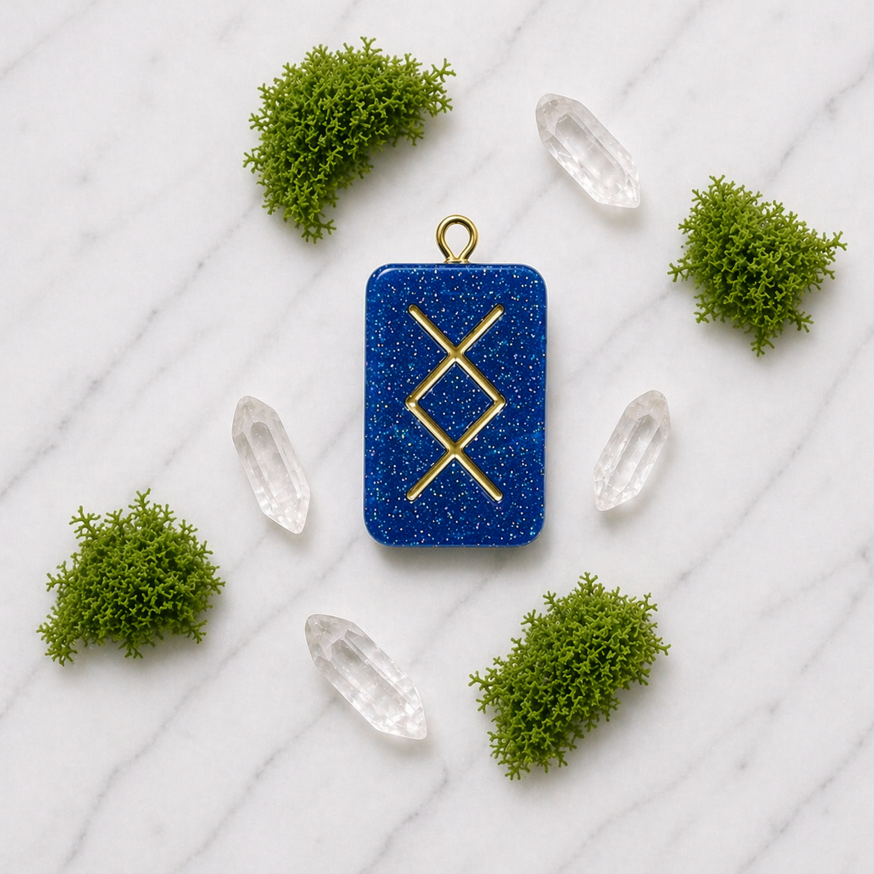 Ingwas Rune El Yapımı Reçine Rün Kolye Ucu