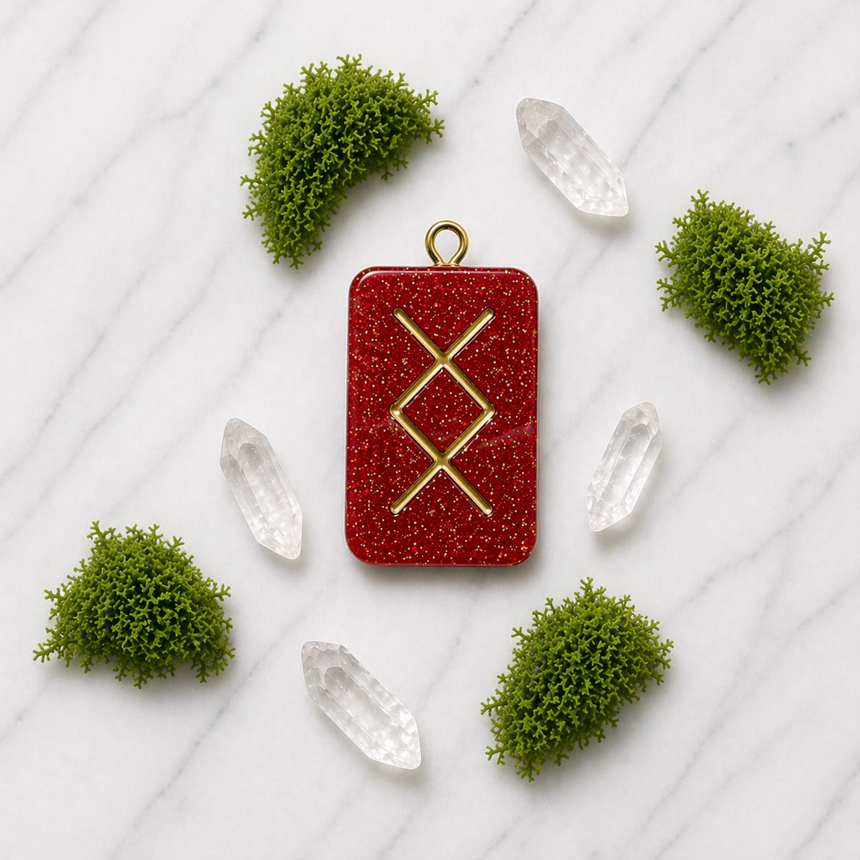 Ingwas Rune El Yapımı Reçine Rün Kolye Ucu